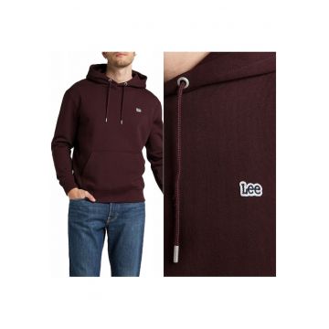 Hanorac barbati -  Plain Hoodie - 2 buzunare - bumbac 100% - visiniu - marimea