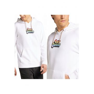 Hanorac barbati -  Pride Hoodie - 2 buzunare - alb - marimea