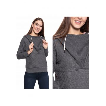 Hanorac  Bella Waterfall - Gri - 100% Bumbac - Croi Normal - Marime
