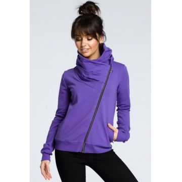Hanorac Cu Fermoar Oblic -  Violet