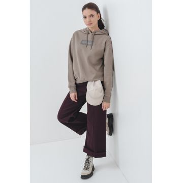 Hanorac relaxed fit cu logo
