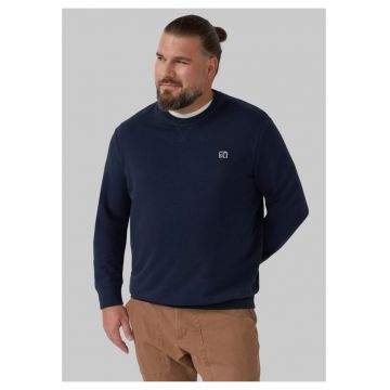 Big Sizes Bluza barbati big sizes - cu decolteu la baza gatului - logo - Bleumarin inchis -
