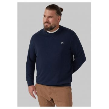Big Sizes Bluza barbati big sizes - cu decolteu la baza gatului - logo - Bleumarin inchis -