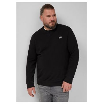 Big Sizes Bluza barbati big sizes - cu decolteu la baza gatului - logo - Negru -