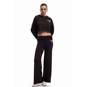 Bluza de trening crop cu text