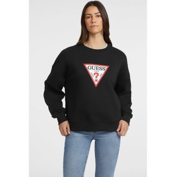 Bluza de trening cu croiala lejera - decolteu la baza gatului si logo