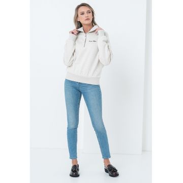 Bluza de trening cu decolteu cu fermoar scurt