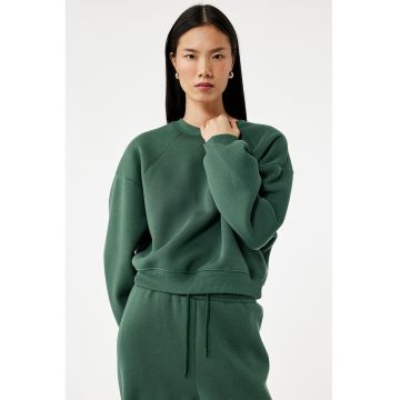 Bluza de trening cu decolteu la baza gatului
