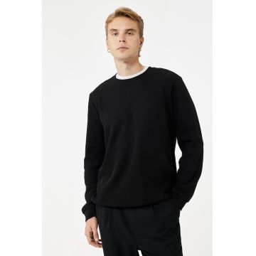 Bluza de trening cu decolteu la baza gatului