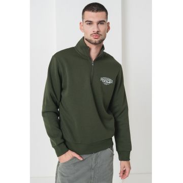 Bluza de trening cu fenta cu fermoar