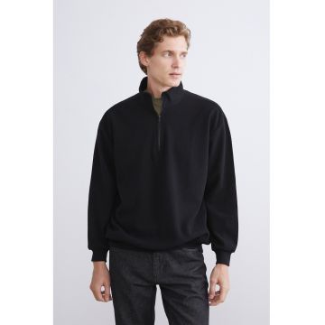 Bluza de trening cu fenta cu fermoar