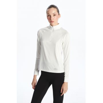 Bluza de trening cu fermoar si guler scurt
