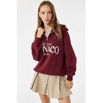 Bluza de trening cu guler inalt