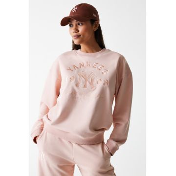 Bluza de trening cu maneci drop si logo brodat