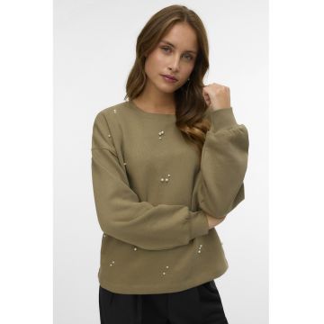 Bluza de trening cu perle sintetice