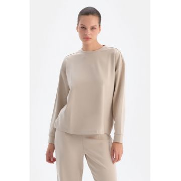 Bluza de trening din amestec de modal cu decolteu la baza gatului