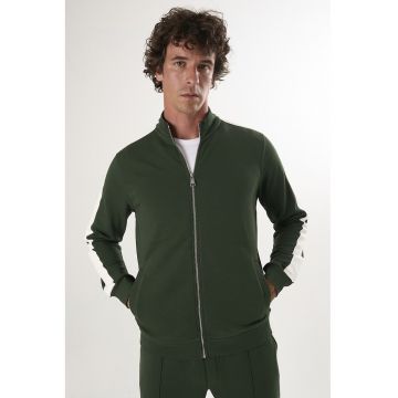 Bluza de trening din bumbac cu fermoar