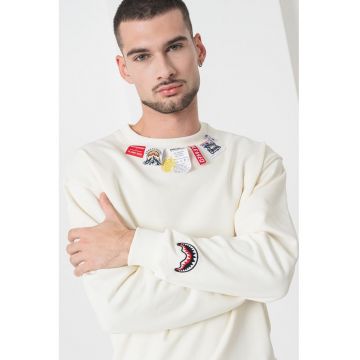 Bluza de trening din bumbac - decorat cu etichete