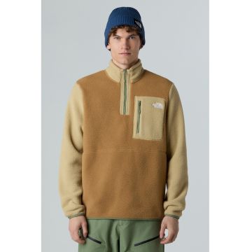 Bluza de trening din material fleece cu fenta cu fermoar pentru drumetii