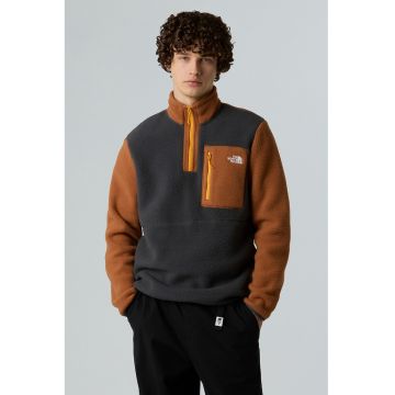 Bluza de trening din material fleece cu fenta cu fermoar pentru drumetii