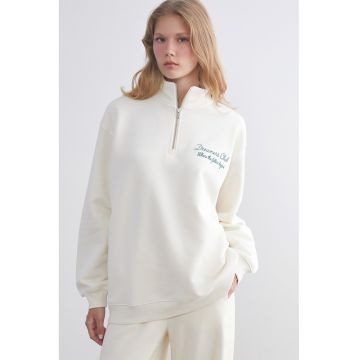 Bluza de trening lejera cu fenta cu fermoar