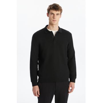 Bluza de trening polo din amestec de bumbac