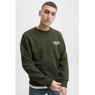 Bluza de trening regular fit cu decolteu la baza gatului Makoto