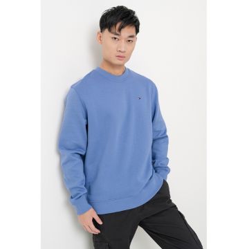 Bluza de trening regular fit cu decolteu la baza gatului si logo discret