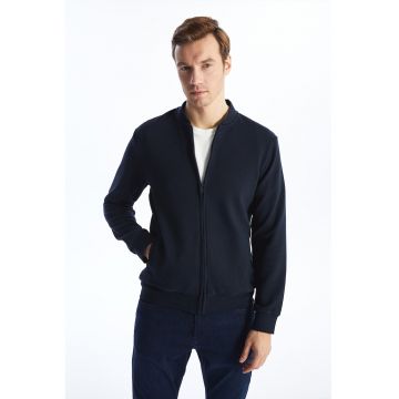 Bluza de trening slim fit cu fermoar