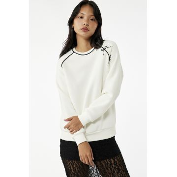 Bluza de trening supradimensionata cu funde