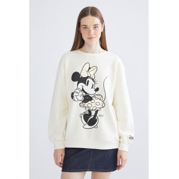 Bluza de trening supradimensionata cu imprimeu cu Minnie Mouse