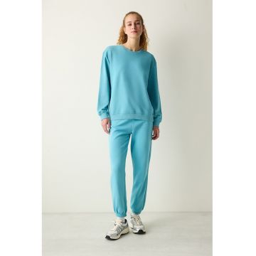 Bluza de trening supradimensionata cu mansete striate