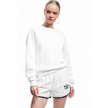 Bluza de trening uni din amestec de bumbac