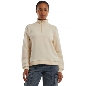 Bluza de trening uni din amestec de bumbac