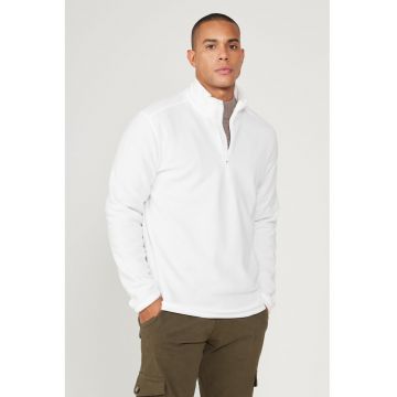 Bluza din fleece cu fenta cu fermoar
