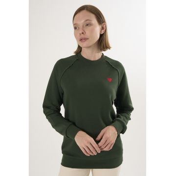 Bluza lejera de trening din bumbac cu maneci raglan