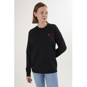 Bluza lejera de trening din bumbac cu maneci raglan