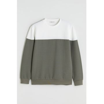 Bluza regular fit de trening cu aspect texturat