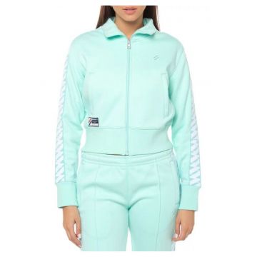 Bluza sport crop cu buzunare