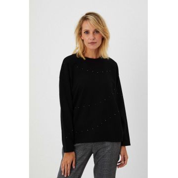 Hanorac  negru - cu cristale - 86764