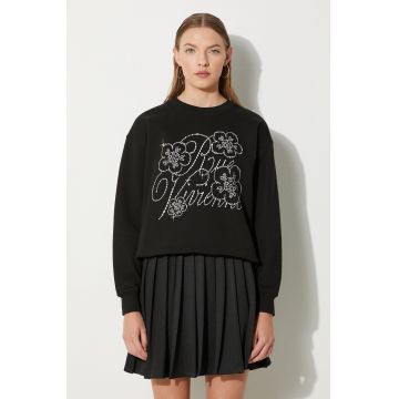 Kenzo hanorac de bumbac Constellation Emb Classic femei, culoarea negru, cu imprimeu, FE62SW1654MF.99J