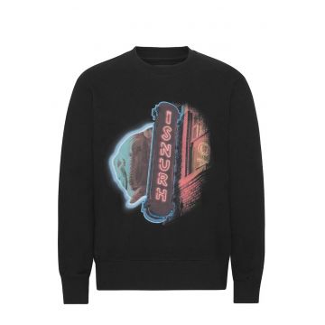 Pulover regular fit cu imprimeu si logo-ul Isnurh ISN1
