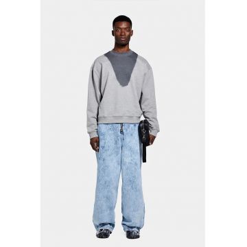 Pulover supradimensionat cu detaliu la gat Pulover supradimensionat cu detaliu la gat