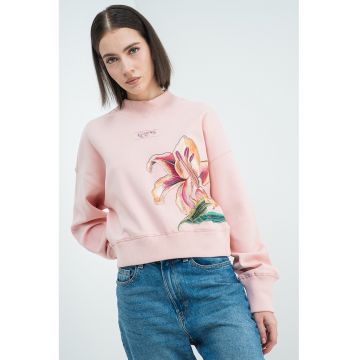 Bluza crop de trening cu maneci cazute