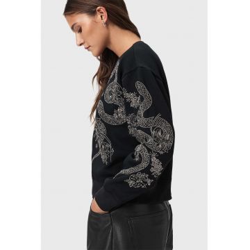 Bluza de trening cu aplicatie cu margele Cecile