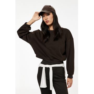 Bluza de trening cu decolteu la baza gatului