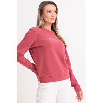 Bluza de trening cu decolteu la baza gatului si imprimeu logo