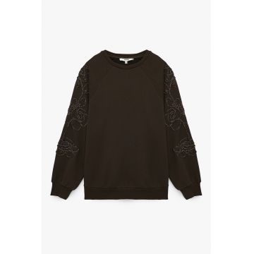 Bluza de trening cu decoratii pe maneci