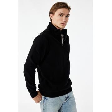 Bluza de trening cu fenta cu fermoar Bluza de trening cu fenta cu fermoar