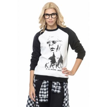 Bluza de trening cu imprimeu si maneci raglan